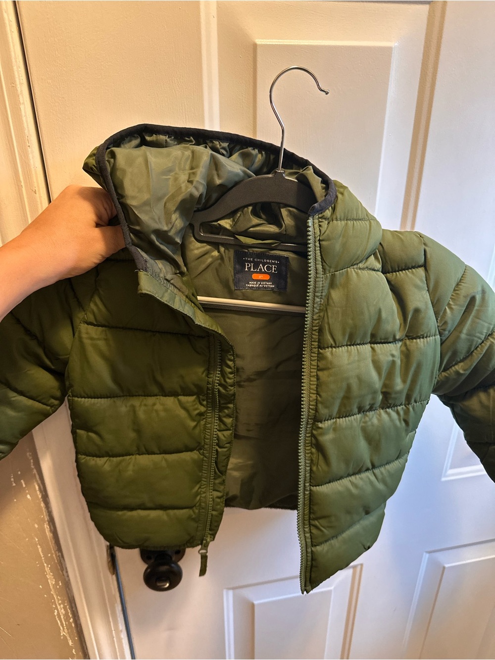 The Children's Place Olive Green Puffer Jacket for Kids - 3T